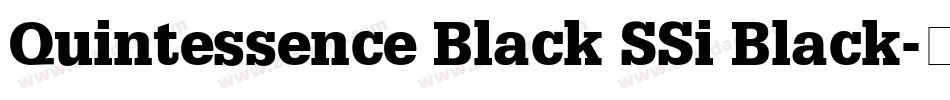 Quintessence Black SSi Black字体转换